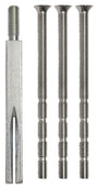 SCHNEGEL Wechselstift 4-KT.8 Stahl verzinkt/vernickelt M6 – Fixwechselstift für Wechselbeschläge
