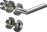 OGRO Feuerschutzgarnitur 8906/6501/6612 Alu für Türstärke 38-63 mm, PZ rund, DIN links/rechts
