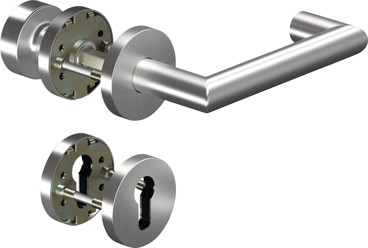 OGRO Feuerschutzgarnitur 8907/6501/6612 Aluminium DIN L/R für Türstärke 38-63 mm