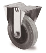 Bockrolle 80 mm 70 kg Vollgummi Rollenlager PROMAT – geräuscharm für Indoor & Outdoor