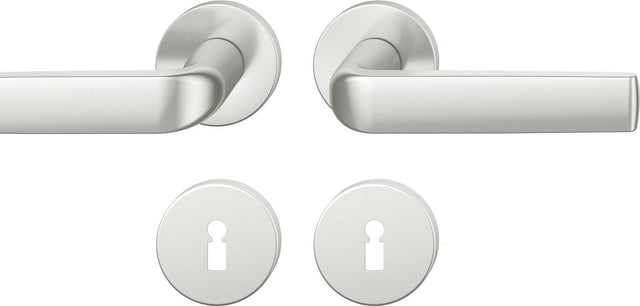 FSB Rosettengarnitur 12 1267 Aluminium DIN L/R mit Knopf – Wechselgarnitur