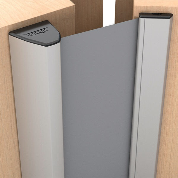 ATHMER Fingerschutzprofil NR-32 UniSafe 1925 mm silber eloxiert mit schwarzem Schutzrollo