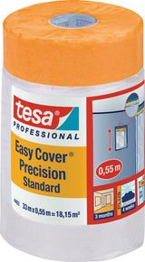 tesa Easy Cover 4402 Präzisions-Abdeckband 550 mm x 33 m – HDPE-Folienband für saubere Farbkanten
