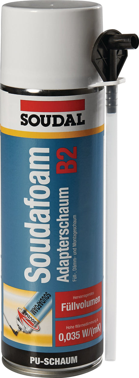 SOUDAFOAM B2 1K-Montageschaum 500 ml champagner – 12 Dosen mit Einweghandschuhen
