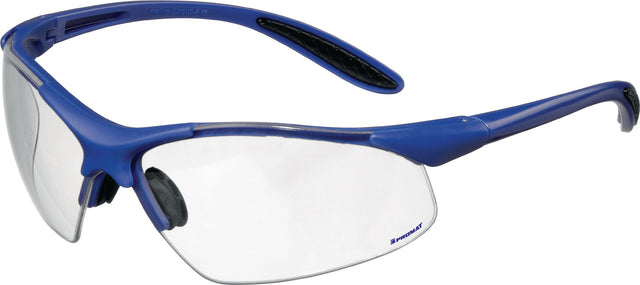 PROMAT Schutzbrille DAYLIGHT PREMIUM EN 166, Polycarbonat, anti-scratch, UV-Schutz, dunkelblau/klar