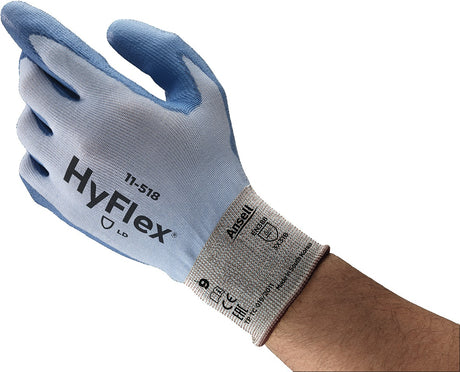 ANSELL HyFlex® 11-518 Schnittschutzhandschuhe Gr. 8 blau EN 388 PSA II – 12 Paar