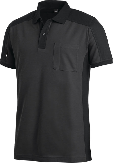 FHB Poloshirt KONRAD Herren Gr. M anthrazit/schwarz – Arbeitspoloshirt mit Stiftfach