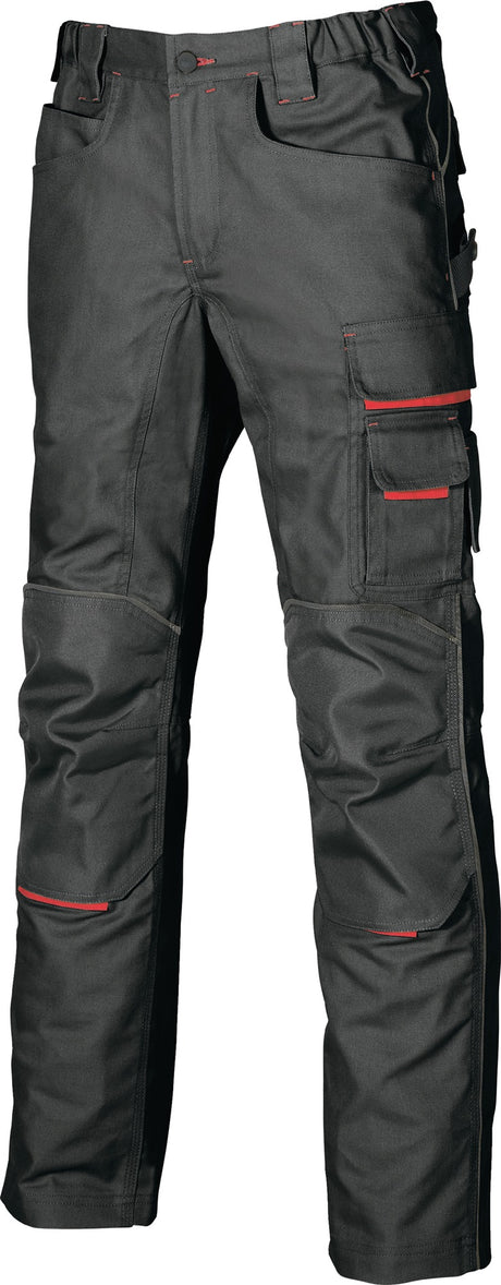 U.POWER Don't Worry Hose Free Gr.46 schwarz/carbon – Arbeitshose mit Cordura-Kniepolstertaschen