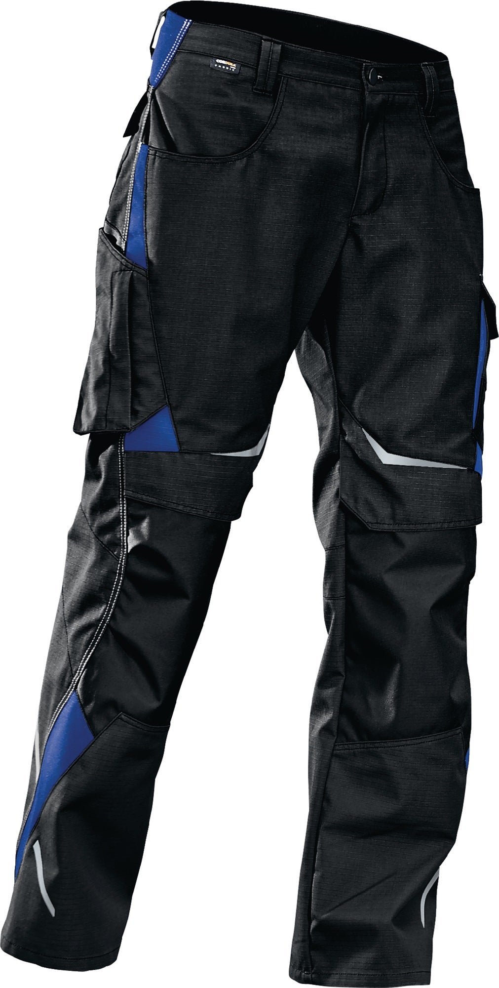 KÜBLER Hose PULSSCHLAG 2324 Gr.48 schwarz/kornblumenblau – Ergonomische Berufshose mit CORDURA®-Verstärkung