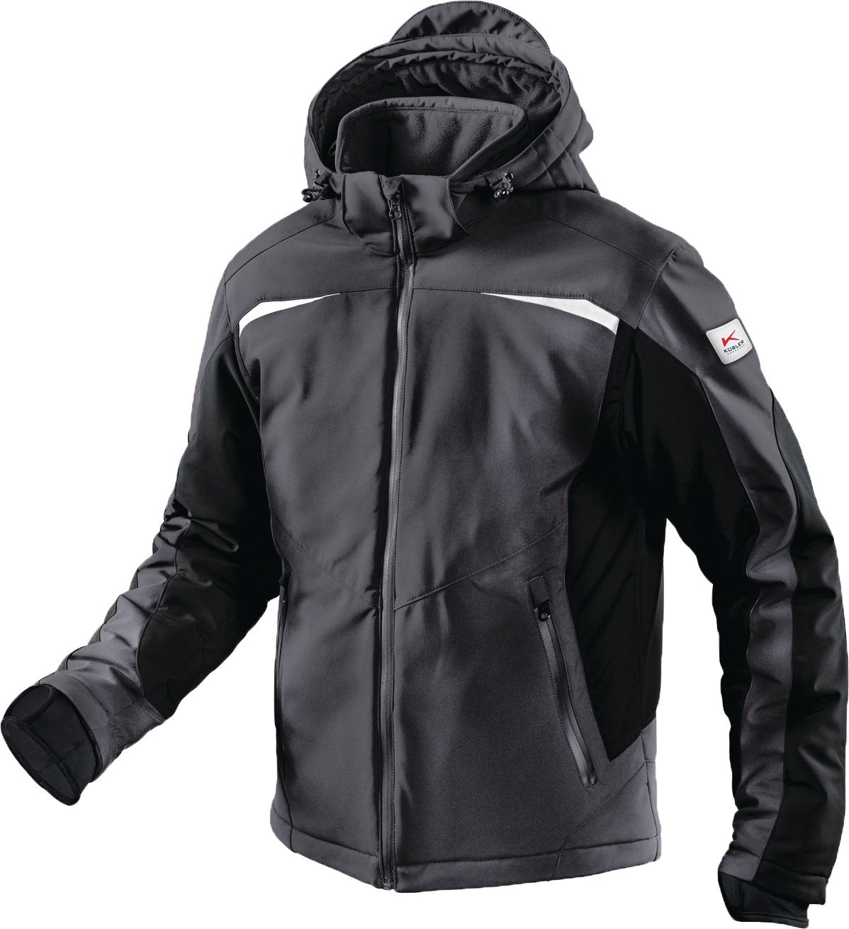KÜBLER Wintersoftshelljacke FORM 1041 WEATHER – Herren, wasserabweisend, Größe M