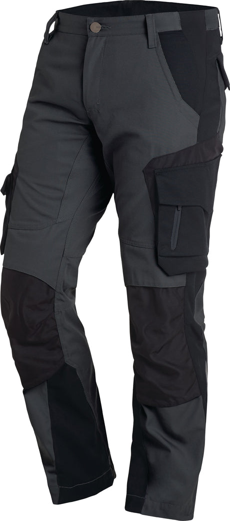 FHB Arbeitshose FLORIAN Gr.46 anthrazit/schwarz – Twill 250 g/m², Cordura Kniepolstertaschen