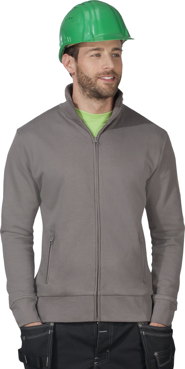 PROMODORO Sweatjacke Herren steel grey Gr. M – 100% Baumwolle, 320 g/m², OEKO-TEX®