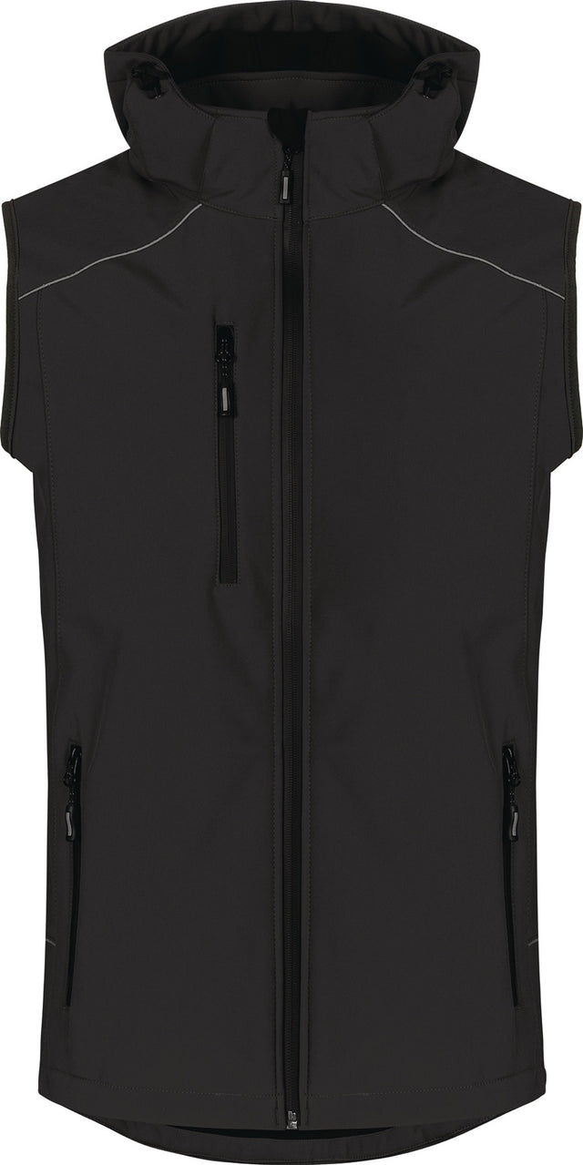 Softshellweste Gr. M schwarz PROMODORO – wasserdicht, winddicht, atmungsaktiv