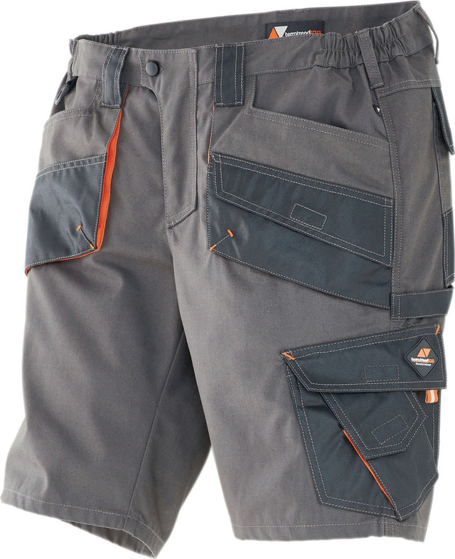 TERRATREND Shorts Terratrend Job dunkelgrau/schwarz Gr. 48 – Arbeitshose mit Gummizug