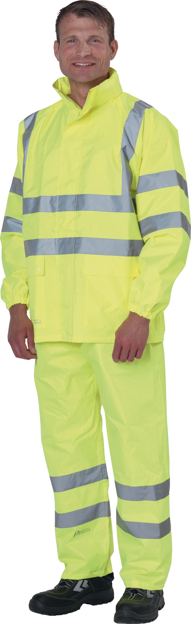 ASATEX Warnschutz-Regenjacke PREVENT Gr. M orange – EN 20471 Kl. 3, wind- und wasserdicht