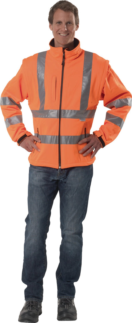 ASATEX Warnschutz-Softshelljacke PREVENT Gr. M gelb – EN ISO 20471 Kl. 3, atmungsaktiv & wasserdicht