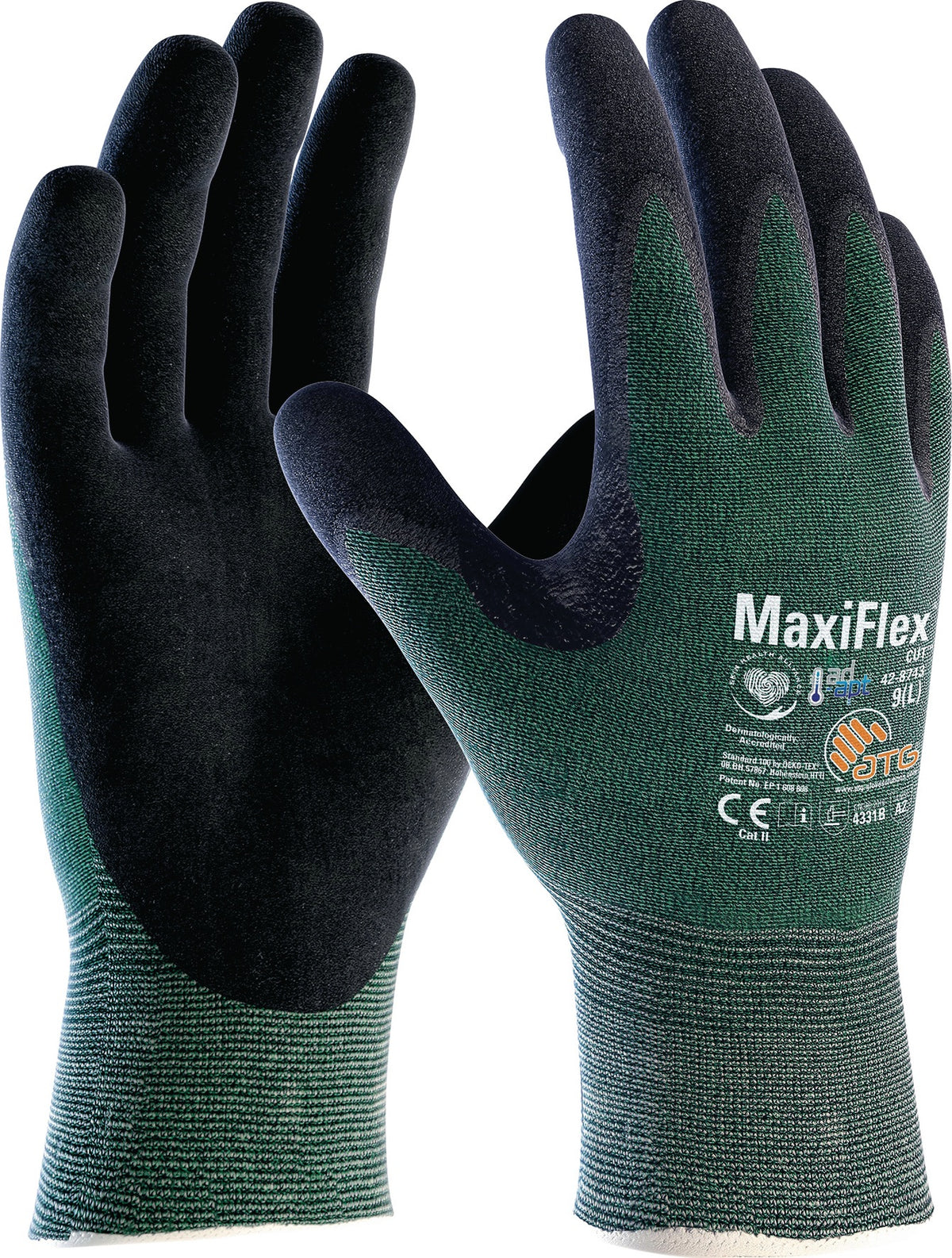 ATG MaxiFlex® Cut™ AD-APT® 42-8743 Schnittschutzhandschuhe Gr.8 grün/schwarz EN 388 PSA II