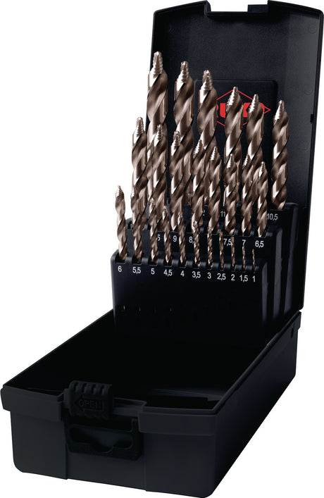 RUKO Spiralbohrersatz ULTIMATECUT FS HSS-Co5 Gold 19-teilig 1-10 mm