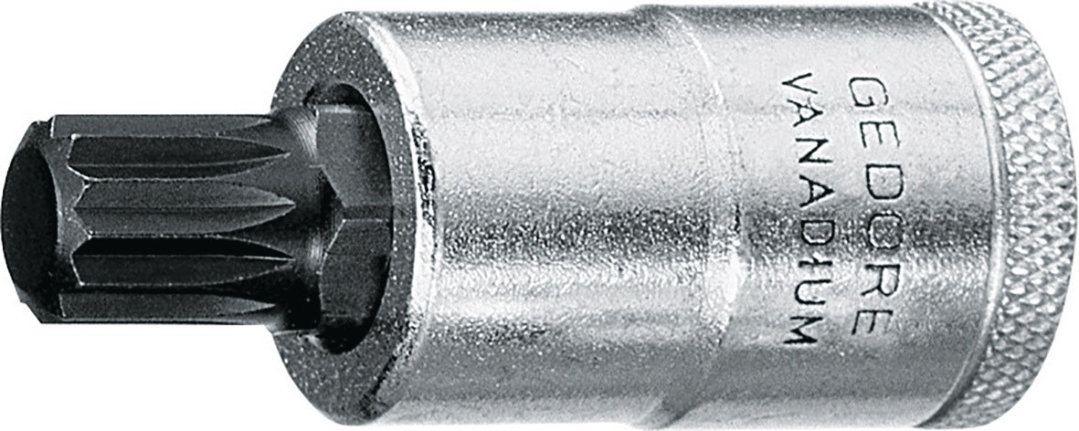 GEDORE Steckschlüsseleinsatz INX 19 1/2 Zoll Innen-Vielzahn M5, 55 mm, Vanadiumstahl