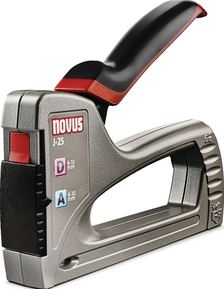 NOVUS Handtacker J-25 metal power mit Zink-Druckguss-Gehäuse und Easy-Shift