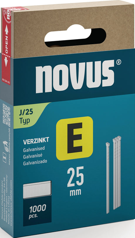 NOVUS Nägel E Typ J 19 mm mit Kopf – 1000 Stück für Handtacker