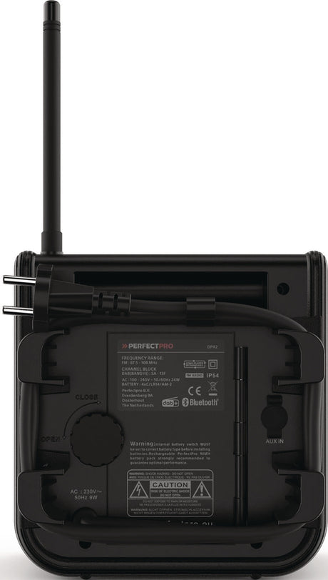 Baustellenradio DABPRO 11,1 V 230 V PERFECTPRO – DAB+, UKW, Bluetooth, IP54