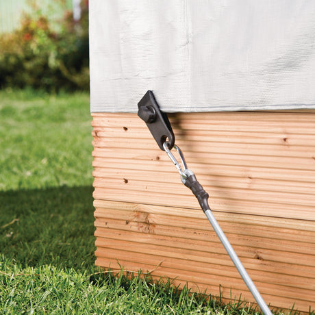 Windhager Planenclip-Set 8 Befestigungsclips mit Schrauben – Zur Fixierung von Planen und Sonnensegeln