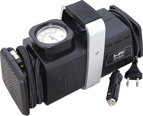 HP AUTOZUBEHÖR Kompressor 7 bar 12/230 V – Mobiler Druckluftkompressor mit Adaptern