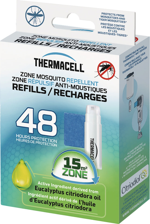 Thermacell R-4 Nachfüllpackung – 4 Butangaspatronen & 12 Wirkstoffplättchen für Tischgerät 4000