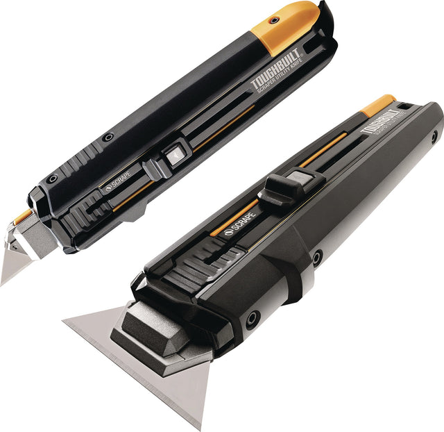 ToughBuilt Universalmesser 2-in-1 mit Wechselmechanismus, 165 mm, einziehbar, inkl. 5 Klingen