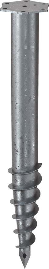 KRINNER Schraubfundament M L.2100mm D.114mm Gew.M24 20,9kg STA – feuerverzinkt, für Fertiggaragen und Container