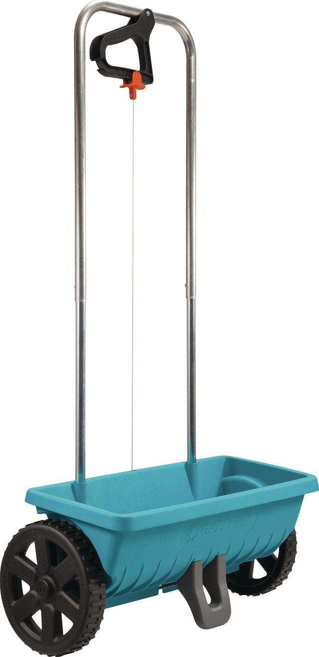 GARDENA Streugutwagen 12,5 l Kunststoff türkis/schwarz mit Stollenprofil-Bereifung 0,45 m
