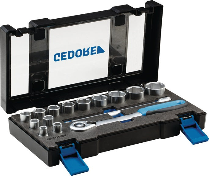 GEDORE Steckschlüsselsatz 19 DMU-20 15-teilig 1/2 Zoll SW 10-32 mm 60 Zähne 6-Kant