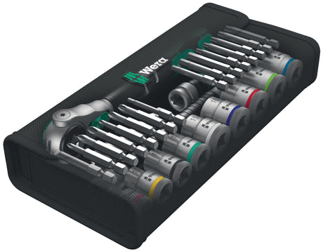 WERA Steckschlüsselsatz Zyklop Speed 29-teilig 3/8 Zoll SW 8-19 mm mit 72 Zähnen