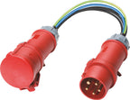 für 3-phasige Verbraucher / 16 A CEE-Stecker an CEE-Kupplung