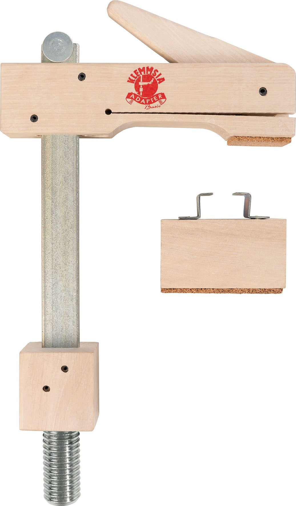 KLEMMSIA Adapter Basic Mini Spannweite 150 mm Ausladung 110 mm für Bohrung 20 mm + Profilschiene