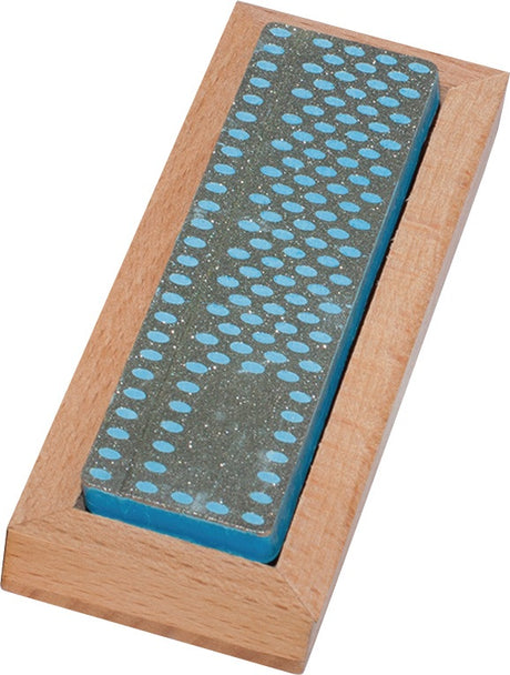 PROMAT Diamantabziehstein 100x25 mm, 45 Micron (mittel), blau – mit Holzkasten