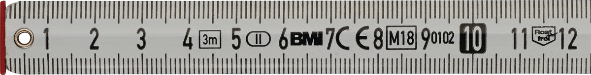 BMI Taschenrollbandmaß BMImeter 2 m, 16 mm Band, Linealfunktion, EG II, Kunststoffgehäuse