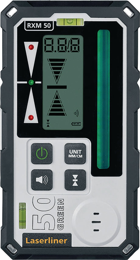 Laserempfänger RangeXtender M50 von LASERLINER – 50 m Reichweite, LCD-Anzeigen, IP 66