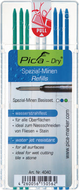 Pica-Dry Minenset 10x weiß wasserstrahlfest – Ersatzminen für Pica-Marker