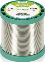 FELDER Lötdraht ISO-Core UltraClear 1mm 100g Sn100Ni+ bleifrei halogenfrei