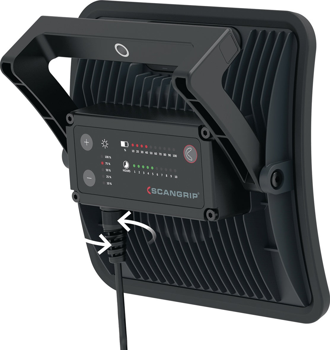 SCANGRIP LED-Strahler NOVA 4K C+R 29 W, 400-4000 lm, 5 m Kabel, Akku- und Kabelbetrieb