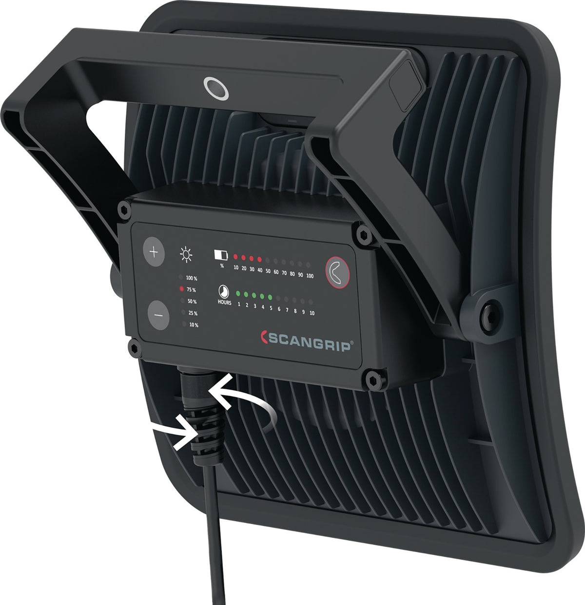 SCANGRIP LED-Strahler NOVA 4K C+R 29 W, 400-4000 lm, 5 m Kabel, Akku- und Kabelbetrieb
