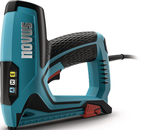 NOVUS Elektrotacker J-150 A – Profi-Tacker für A 53 / H 37 / E 16, 6–14 mm / 16 mm