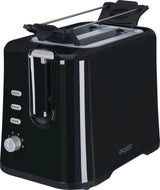 EXQUISIT 2-Schlitz Toaster TA 3102 mit Toastzentrierung, 6 Bräunungsstufen, 870 W, schwarz-Inox