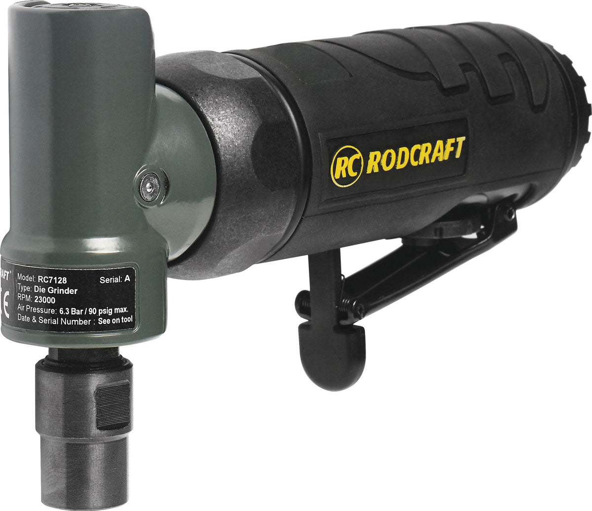 RODCRAFT Druckluftstabschleifer RC 7128 – 23000 min-¹, 6 mm Spannzange, Composite-Gehäuse