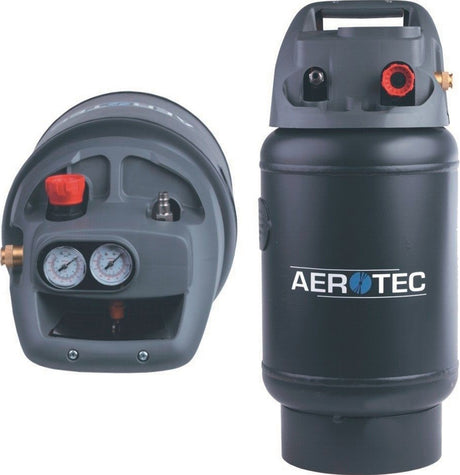 AEROTEC Drucklufttank 14 l – 10 bar, 9 kg, tragbar mit Druckregler und Schnellkupplung
