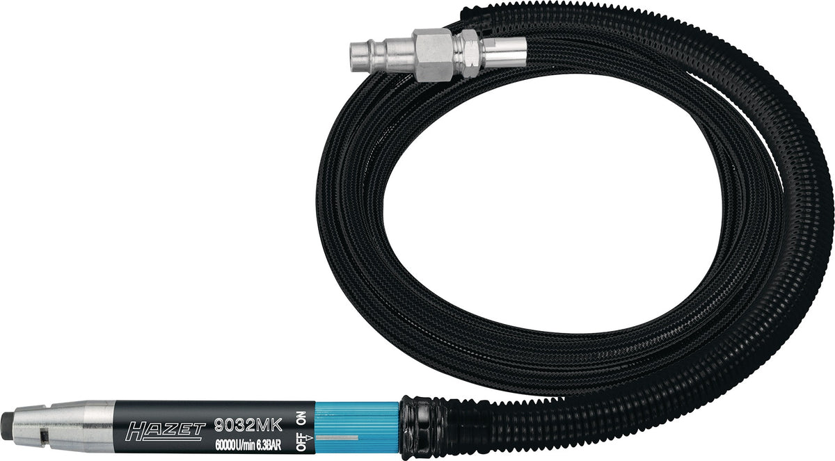 HAZET Druckluftstabschleifer 9032MK – 60000 min-¹, 3 mm Spannzange, für engste Stellen