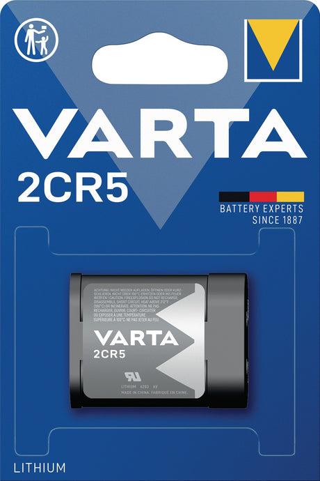VARTA Batterie ULTRA Lithium 6 V 2CR5 1400 mAh – 1 Stück im Blister