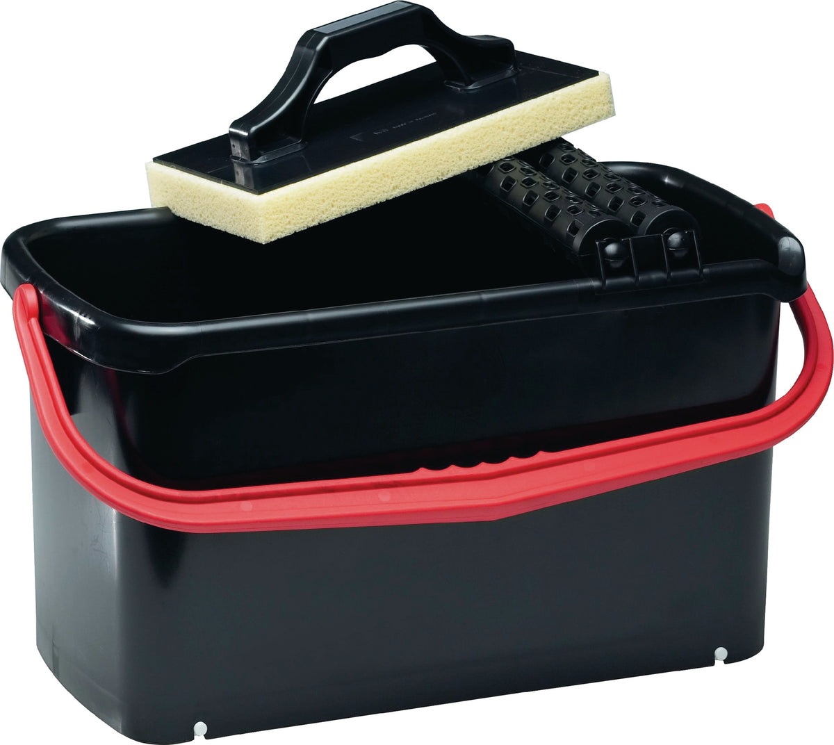 Kronen Fliesenwaschboy Speedy mit Rasterschwammbrett – 23 L, Noppenwaschrollen, Bodenlaufrollen